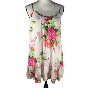 Abercrombie & Fitch Floral Print Sleeveless Mini Dress tunic babydoll S tiered